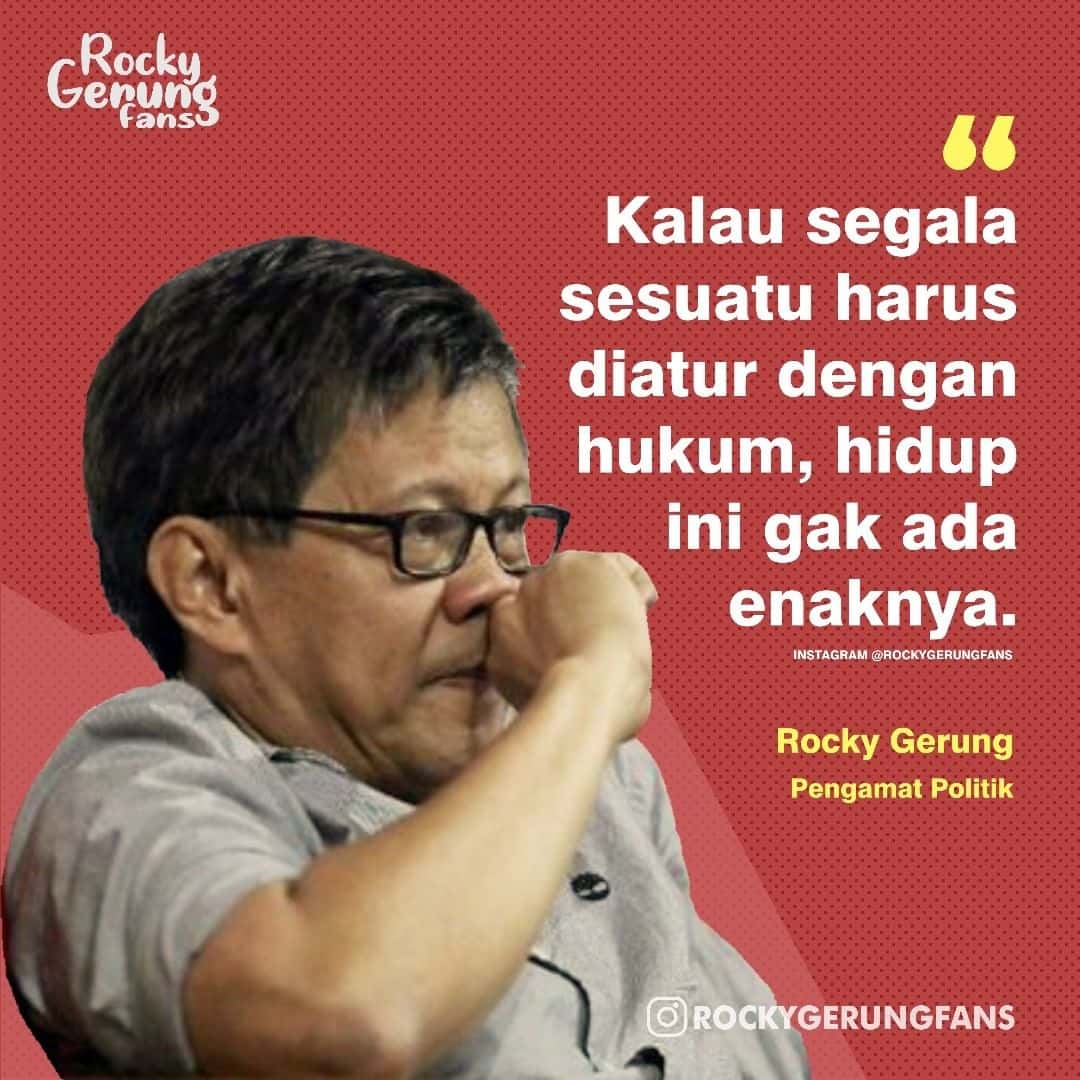  Kata Kata  Menyentil Rocky  Gerung  Butuh Logika untuk 