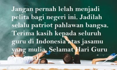 Kata-Kata Ucapan Selamat Hari Guru Nasional