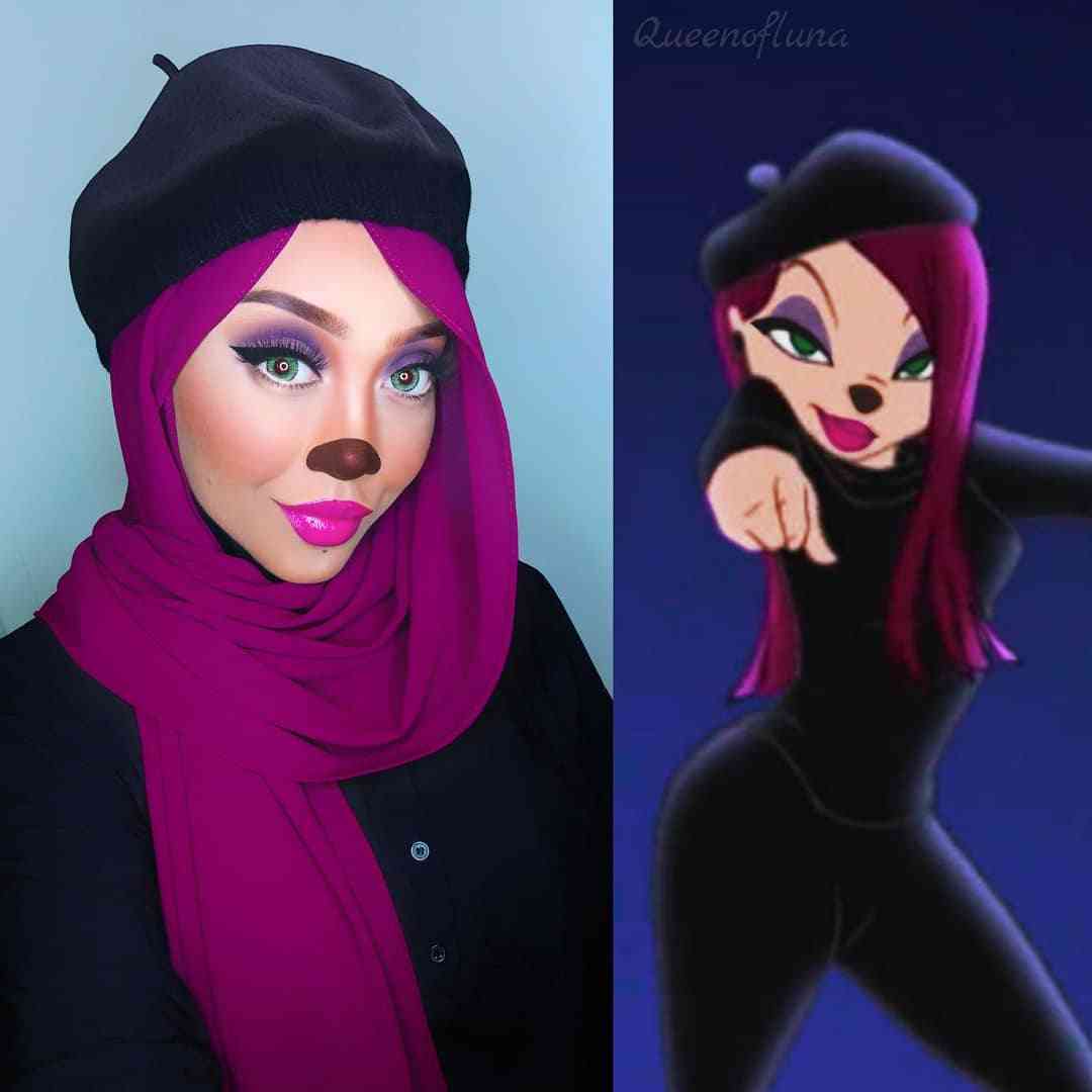 Kerennya MUA Asal Malaysia Ini Cosplay Tokoh Kartun Meskipun Menggunakan Hijab