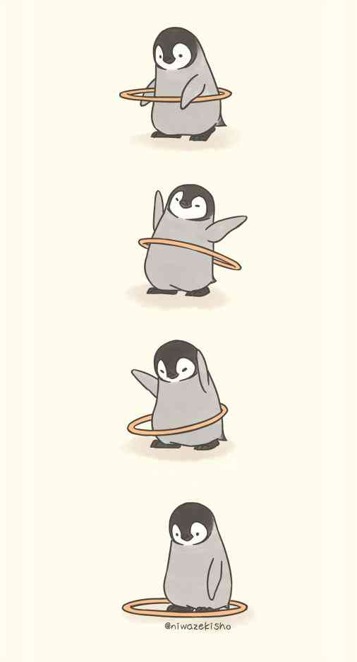 Ilustrasi Lucu Penguin Kecil Lakukan Tugas Harian Ini Sukses Bikin Gemas