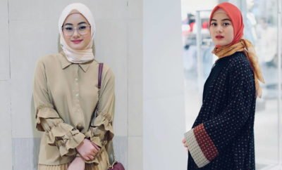 10 Inspirasi OOTD Hijab Feminin Ala Dinda Hauw, Cantik dan Elegan