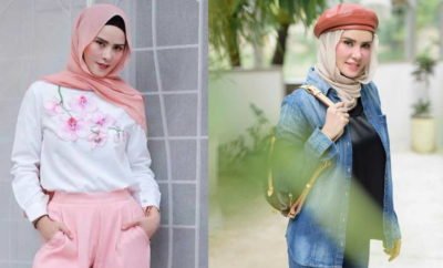 Stylish dan Artsy, 10 OOTD Hijab Angel Lelga ini Bikin Cantik Maksimal