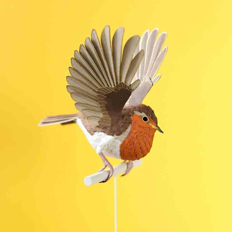 Tampak Nyata! Beragam Jenis Burung Ini Dibuat Dengan Kertas