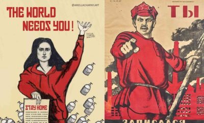 10 Kreasi Ulang Poster Propaganda Soviet Disulap Jadi Poster Covid-19