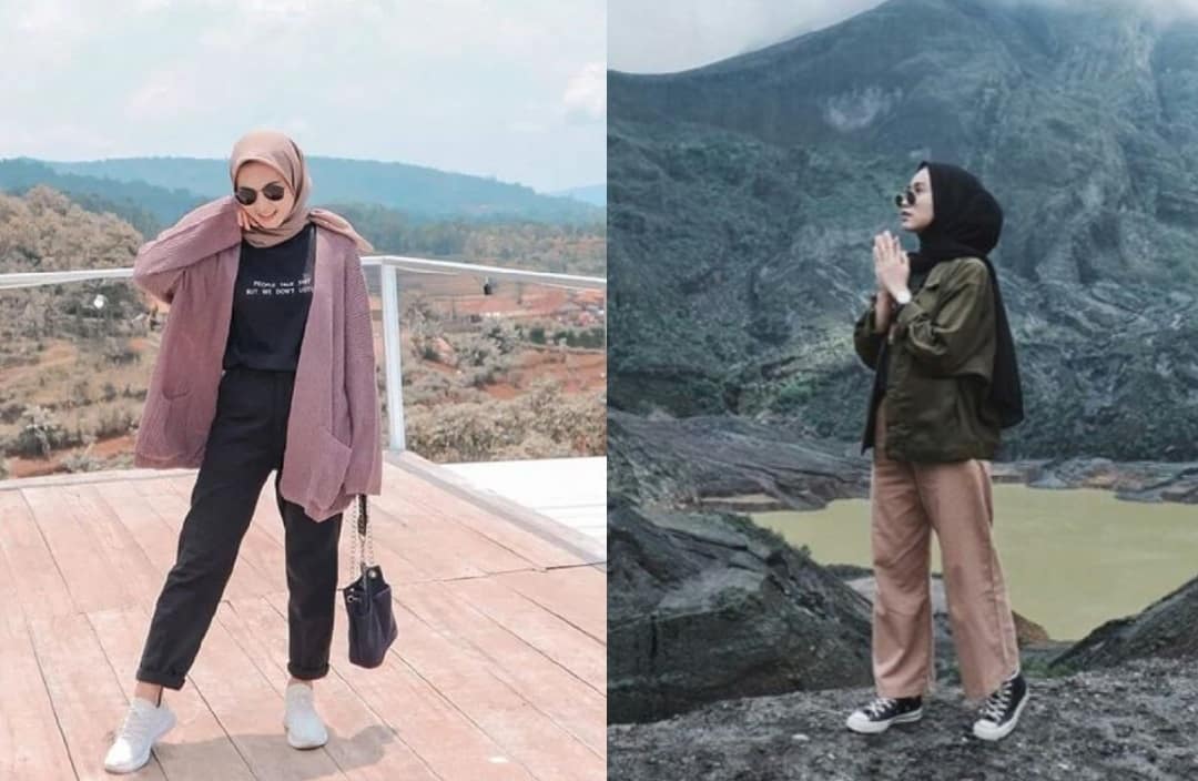 10 Ide Outfit Mendaki untuk Traveller Berhijab, Tetap Kece di Atas Gunung
