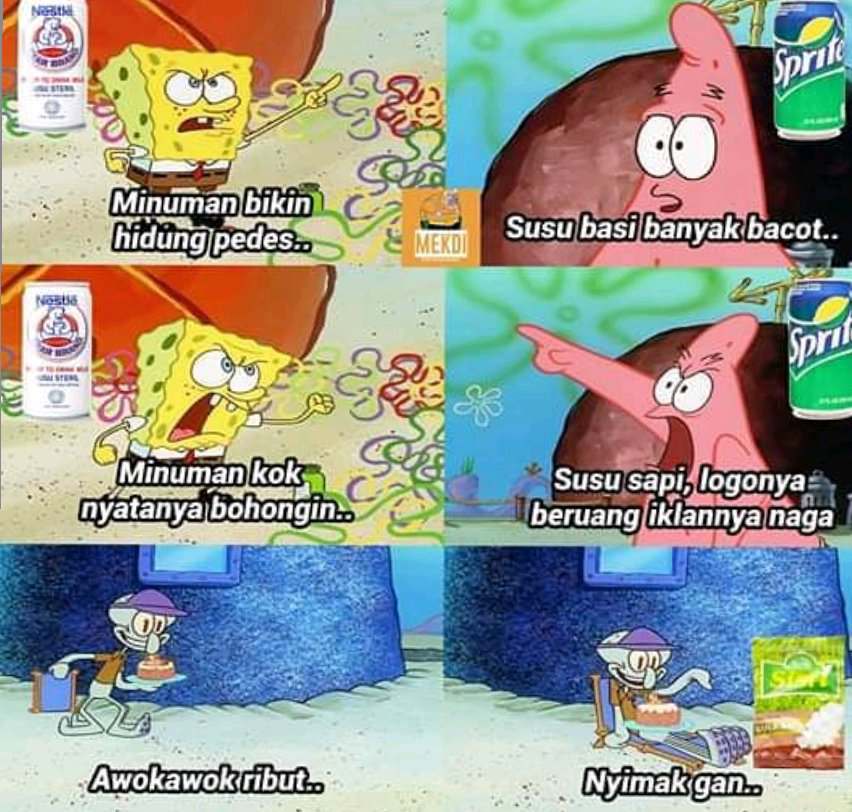 Konyol Abis! 10 Meme Spongebob Lucu Ini Bisa Bikin Kamu
