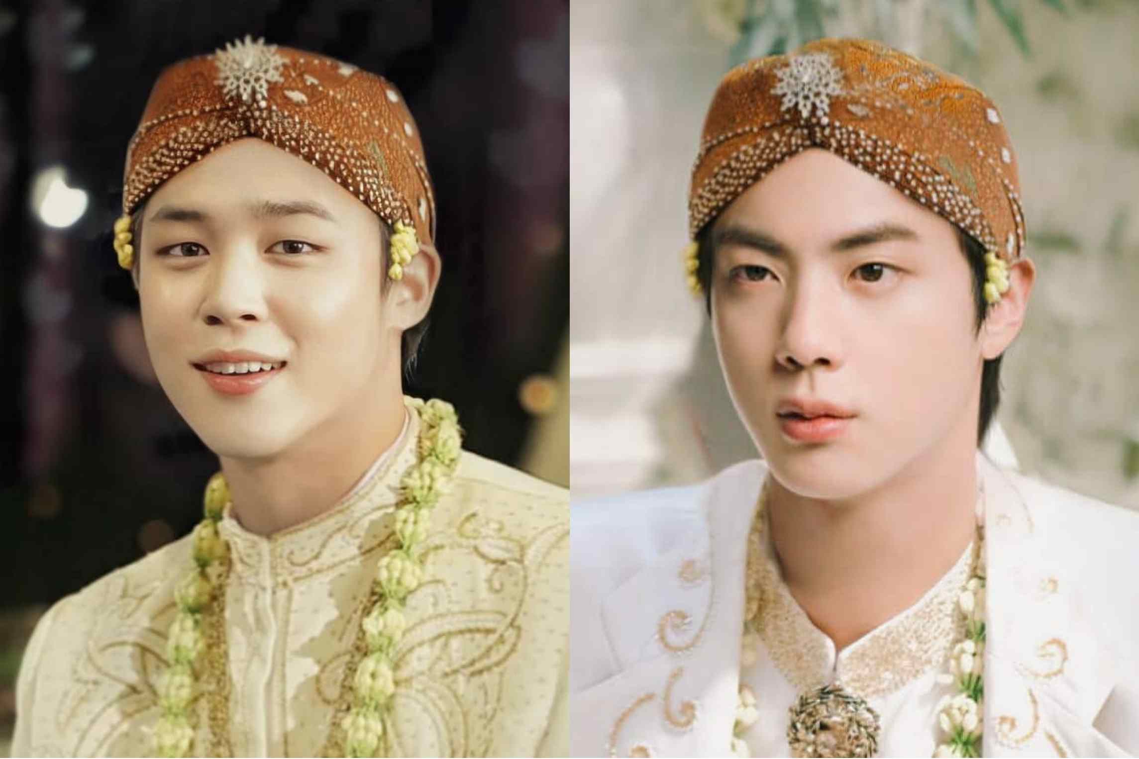 10 Potret Member BTS Jadi Pengantin Pria Adat Jawa  