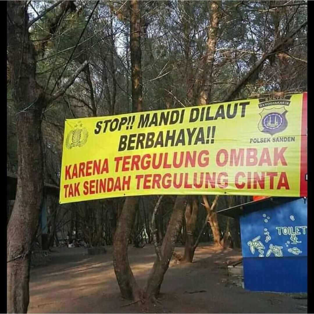 10 Potret Kata kata  Kocak  di Tempat Umum Ada yang Bikin Baper