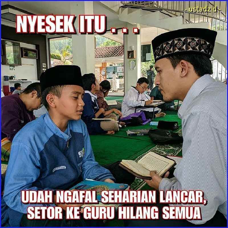 Lucu!  10 Meme Anak Santri Indonesia Bikin Mau Nginep Lagi