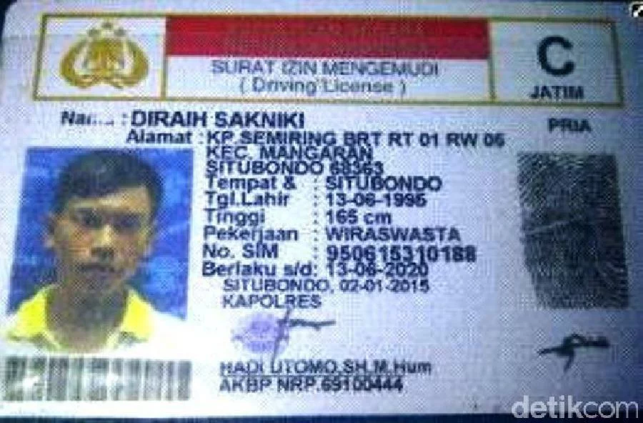 Kumpulan Nama-nama Unik di Surat Izin Mengemudi Indonesia