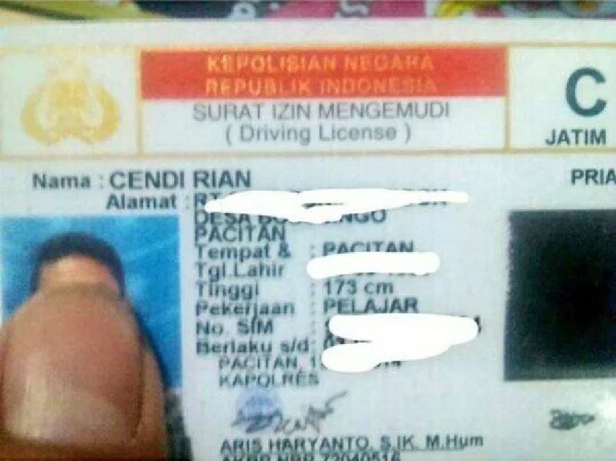 Kumpulan Nama-nama Unik di Surat Izin Mengemudi Indonesia