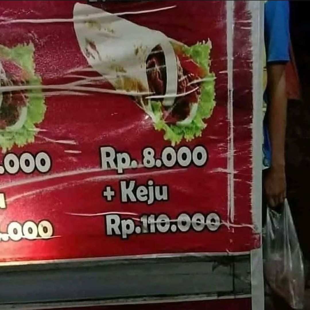 10 Potret Nama & Harga Makanan yang Bikin Gagal Paham