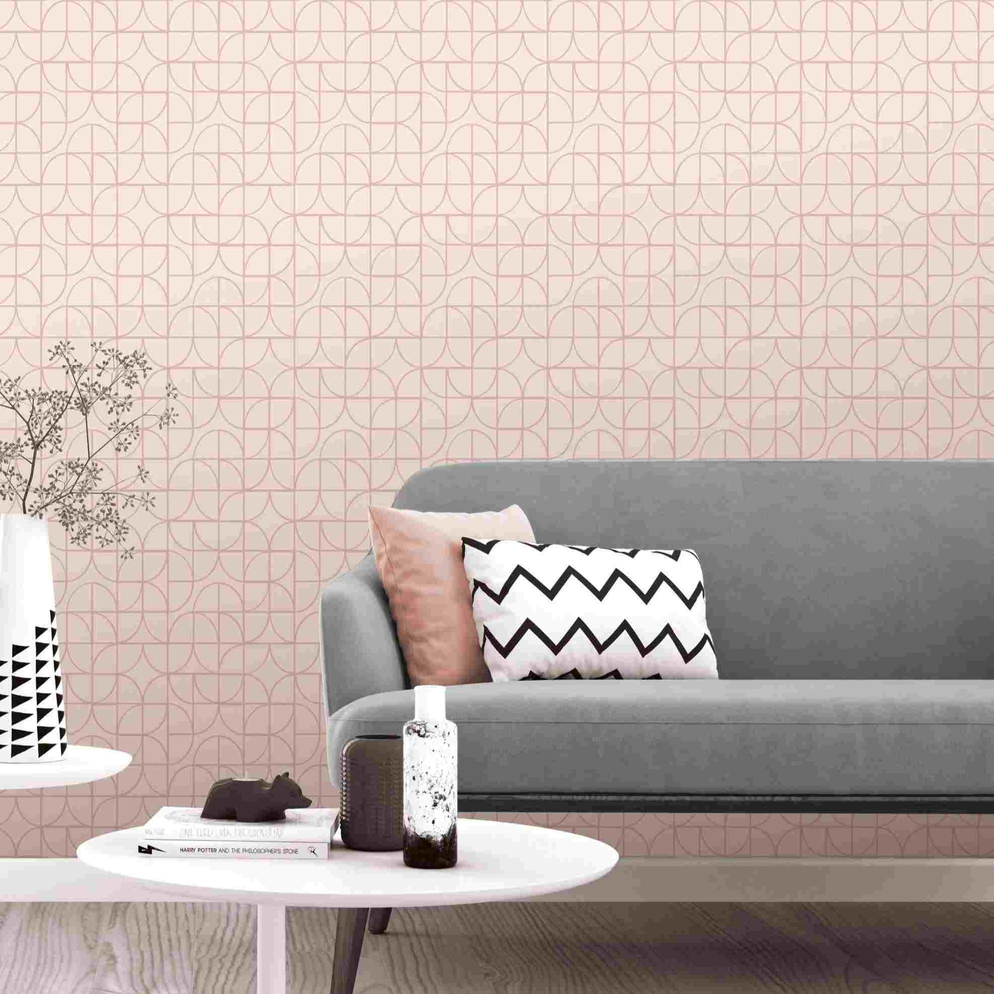 10 Inspirasi Ruang Tamu dengan Aksen Abu dan Pink, Tampak Elegan dan Hangat