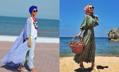 10 Inspirasi Mix and Match Hijab untuk Ke Pantai, Feminim dengan Rok hingga Jumpsuit