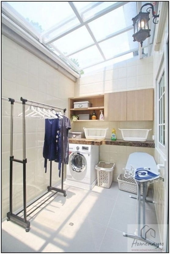 10 Desain Ruang Cuci Jemur untuk Rumah Mungil, Hemat Tempat