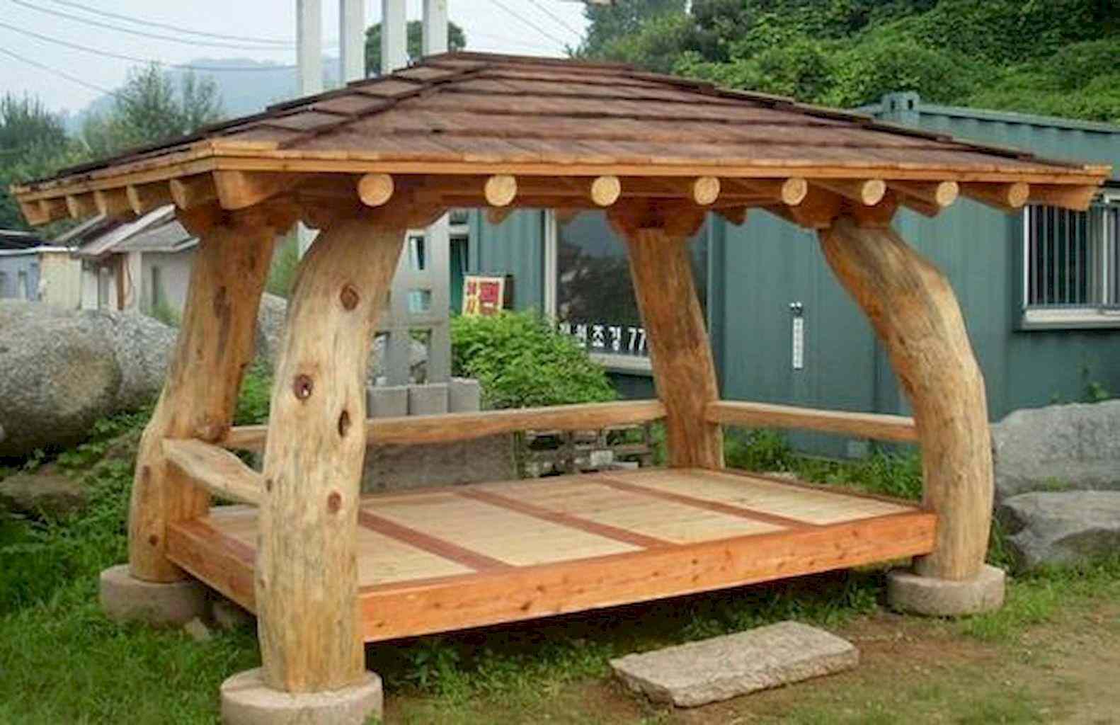 10 Desain Gazebo Dengan Konsep Rustic, Terlihat Natural