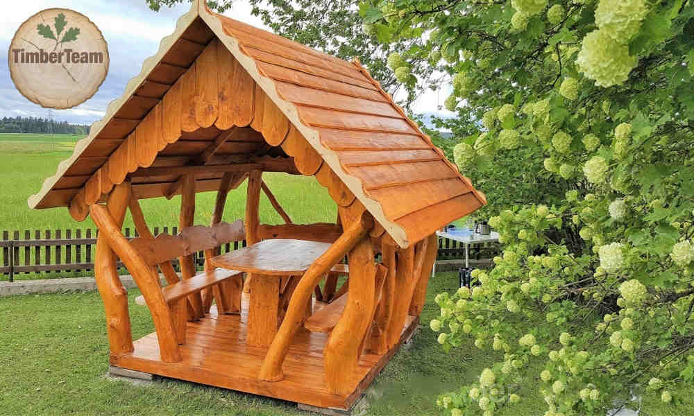 10 Desain Gazebo Dengan Konsep Rustic, Terlihat Natural