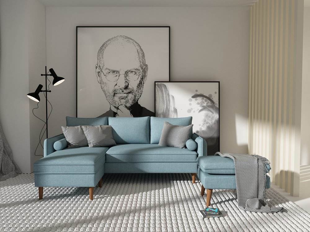 10 Ide Desain Ruang Tamu dengan Sofa L-Shape, Muat Banyak Tamu