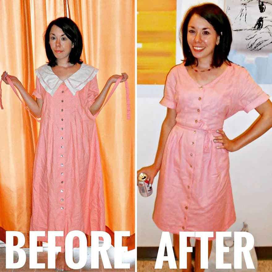 Kerennya Perempuan Ini Ubah Transformasi Baju Bekas Jadi Seperti Barang Baru