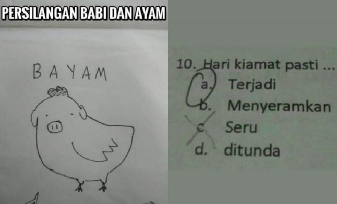 Ngakak! 10 Soal Ujian Anak SD yang Jawabannya Polos Banget