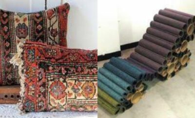 Karpet Tak Terpakai Bisa jadi Kursi Santai, Lho. Yuk Intip Kreasi yang Lain