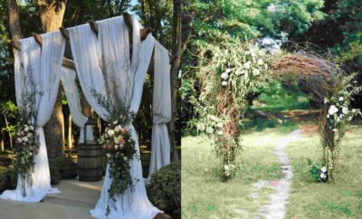Romantis Penuh Bunga, 10 Desain Pergola Pernikahan untuk Pesta Kebun