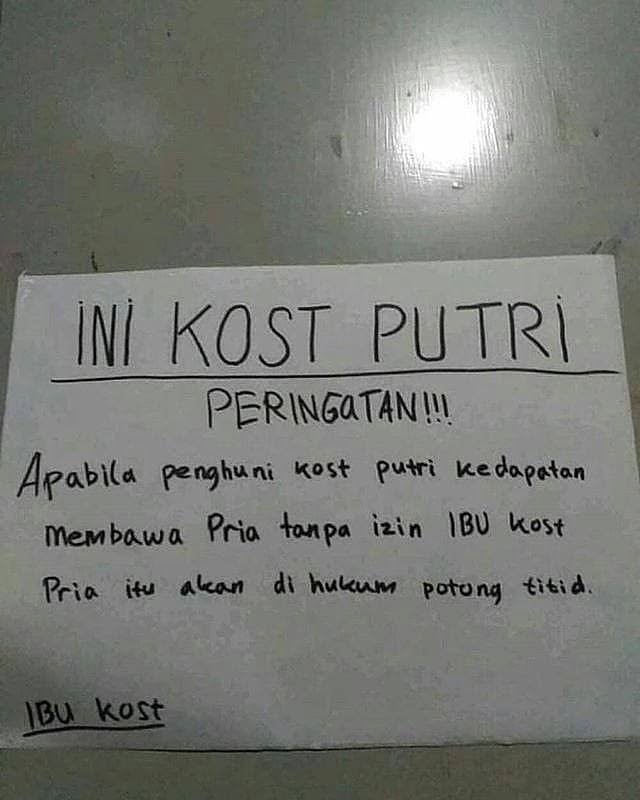 10 Peraturan  Kos Cewek Ini Seperti Ngajak Berantem Dailysia