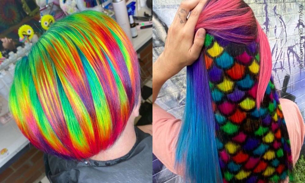 Perpaduan Warna  Pelangi  10  Trend Gaya Rambut Penuh Warna  