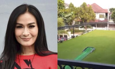 Megah dan Elegan, 10 Potret Rumah Iis Dahlia yang Punya Lapangan Golf