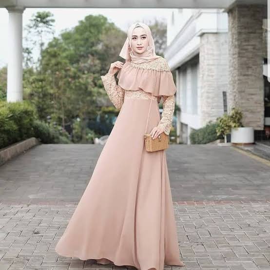 10 Model Baju Gamis Brokat Bikin Penampilan Elegan Dan Santun Dailysia