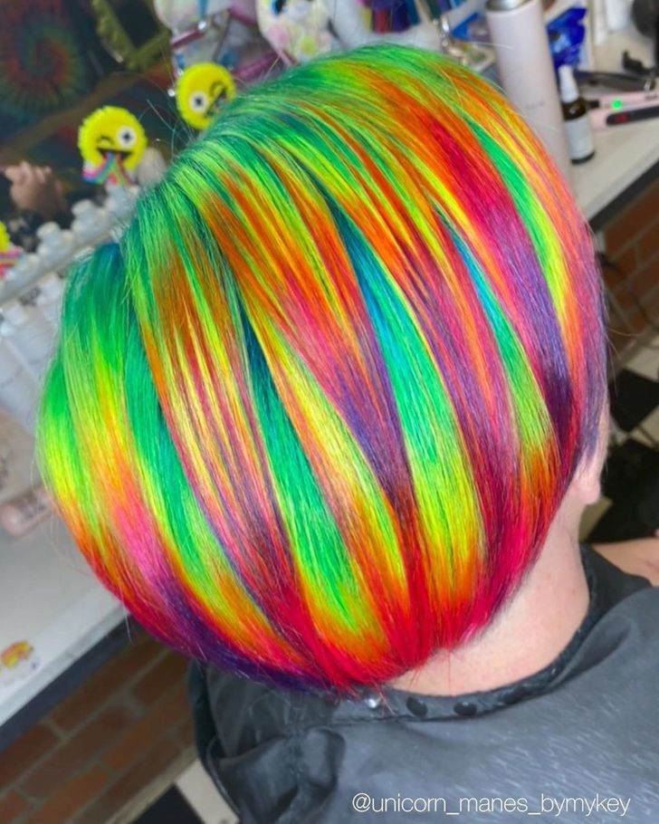 Perpaduan Warna  Pelangi  10  Trend Gaya Rambut Penuh Warna  