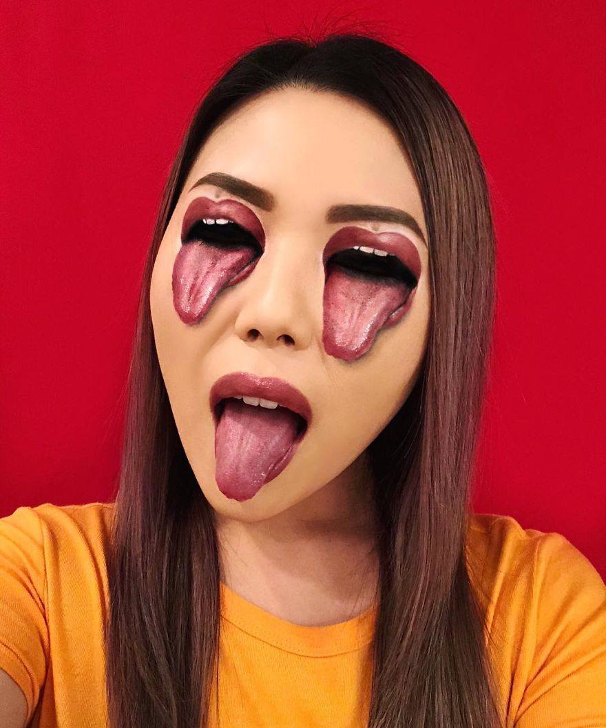 10 Ilusi Makeup yang Bikin Terperangah, Bentuk Alien Sampai Lukisan