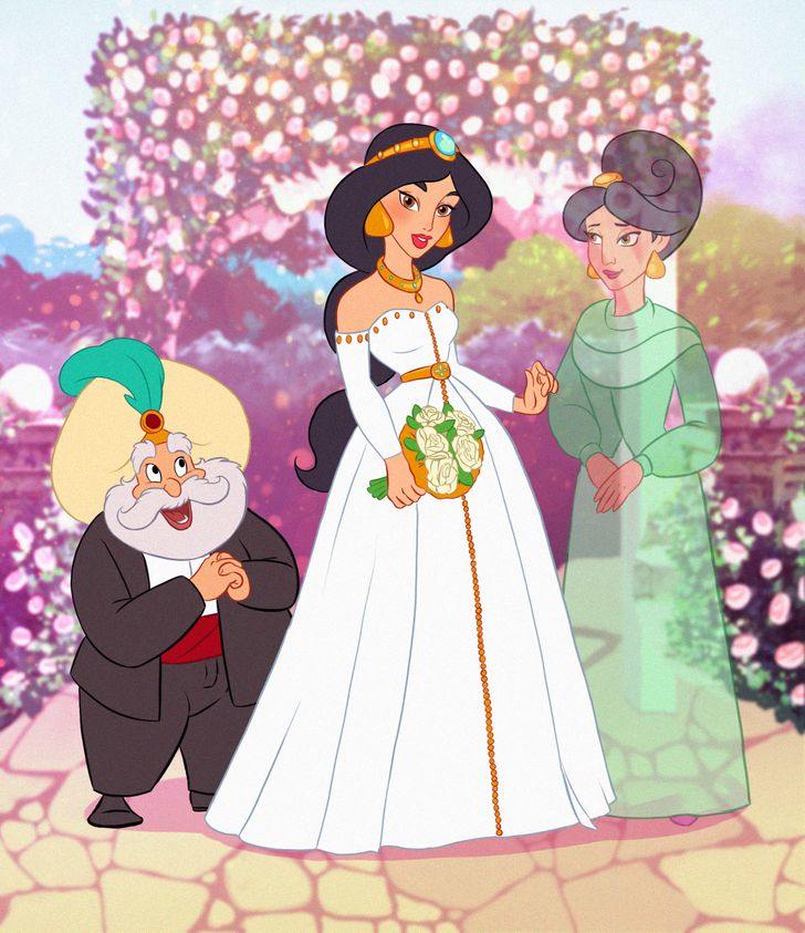 keluarga princess 2 - Harmonis, 10 Potret Pernikahan Princess Disney Bersama Kedua Orangtuanya