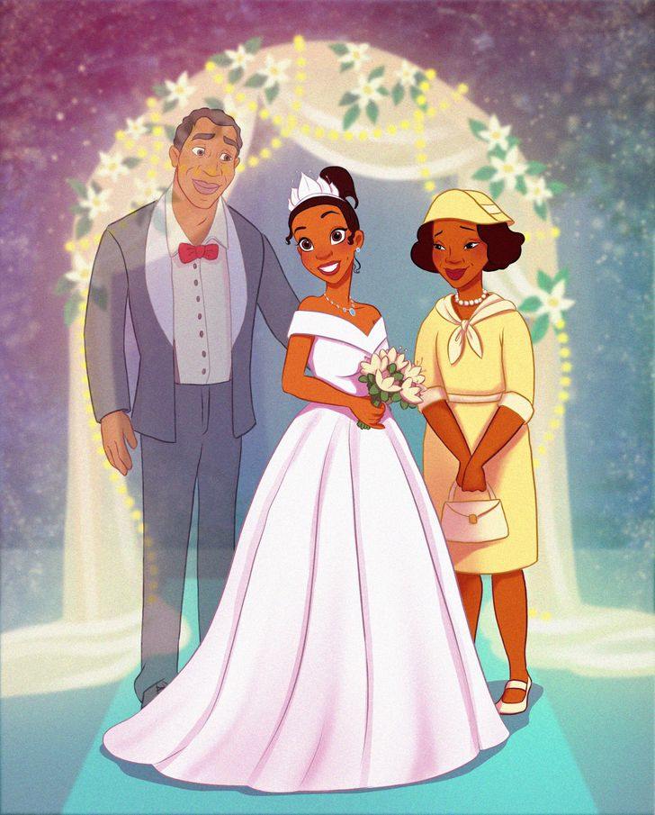 keluarga princess 7 - Harmonis, 10 Potret Pernikahan Princess Disney Bersama Kedua Orangtuanya
