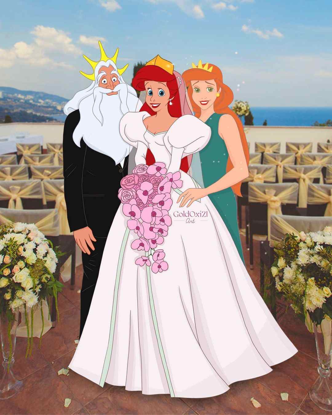 keluarga princess 8 - Harmonis, 10 Potret Pernikahan Princess Disney Bersama Kedua Orangtuanya