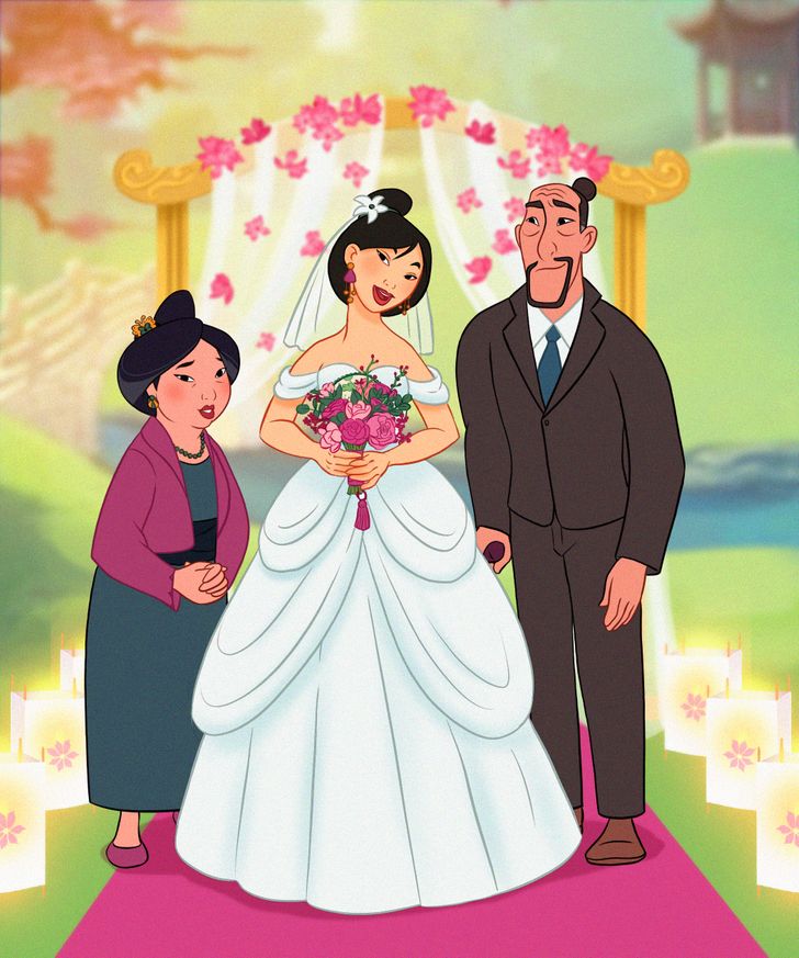 keluarga princess 9 - Harmonis, 10 Potret Pernikahan Princess Disney Bersama Kedua Orangtuanya