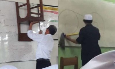 10 Momen Guru Mengajar Di Depan Kelas, Gayanya Totalitas Banget