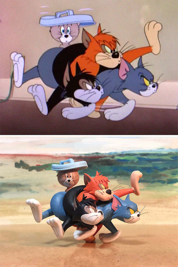 Kreatif, 10 Patung Mini Terinspirasi dari Adegan Tom and Jerry