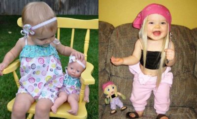 Gemas, 10 Potret Anak Kecil Mirip dengan Bonekanya