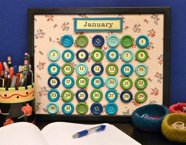 10 DIY Kalender Cantik untuk Meningkatkan Produktifitas di Tahun Baru
