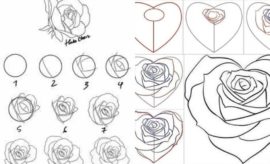 10 Cara Menggambar Bunga Mawar, Ada yang Dimulai dari Bentuk Love