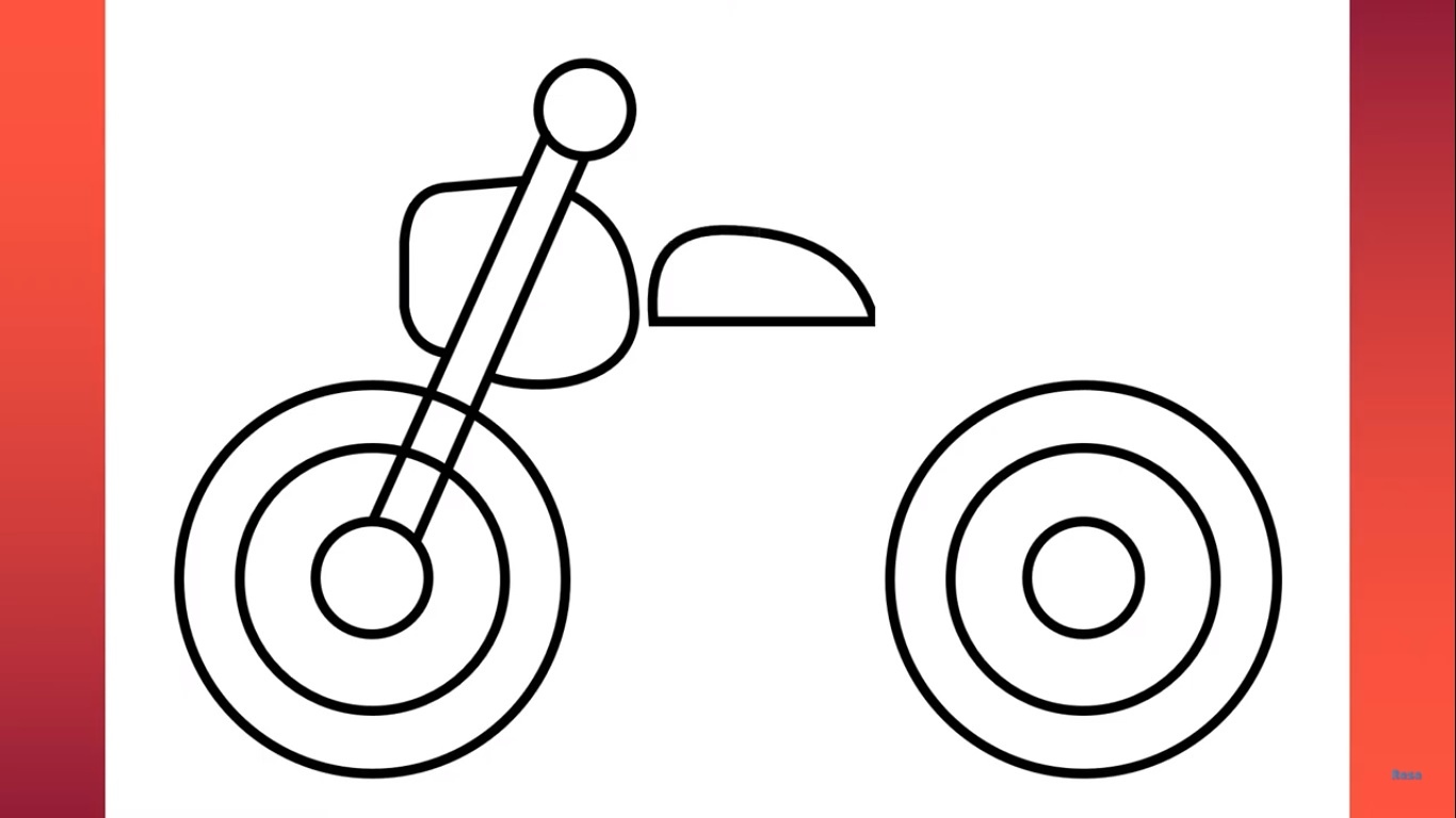 12 Langkah Cara Menggambar Sepeda Motor