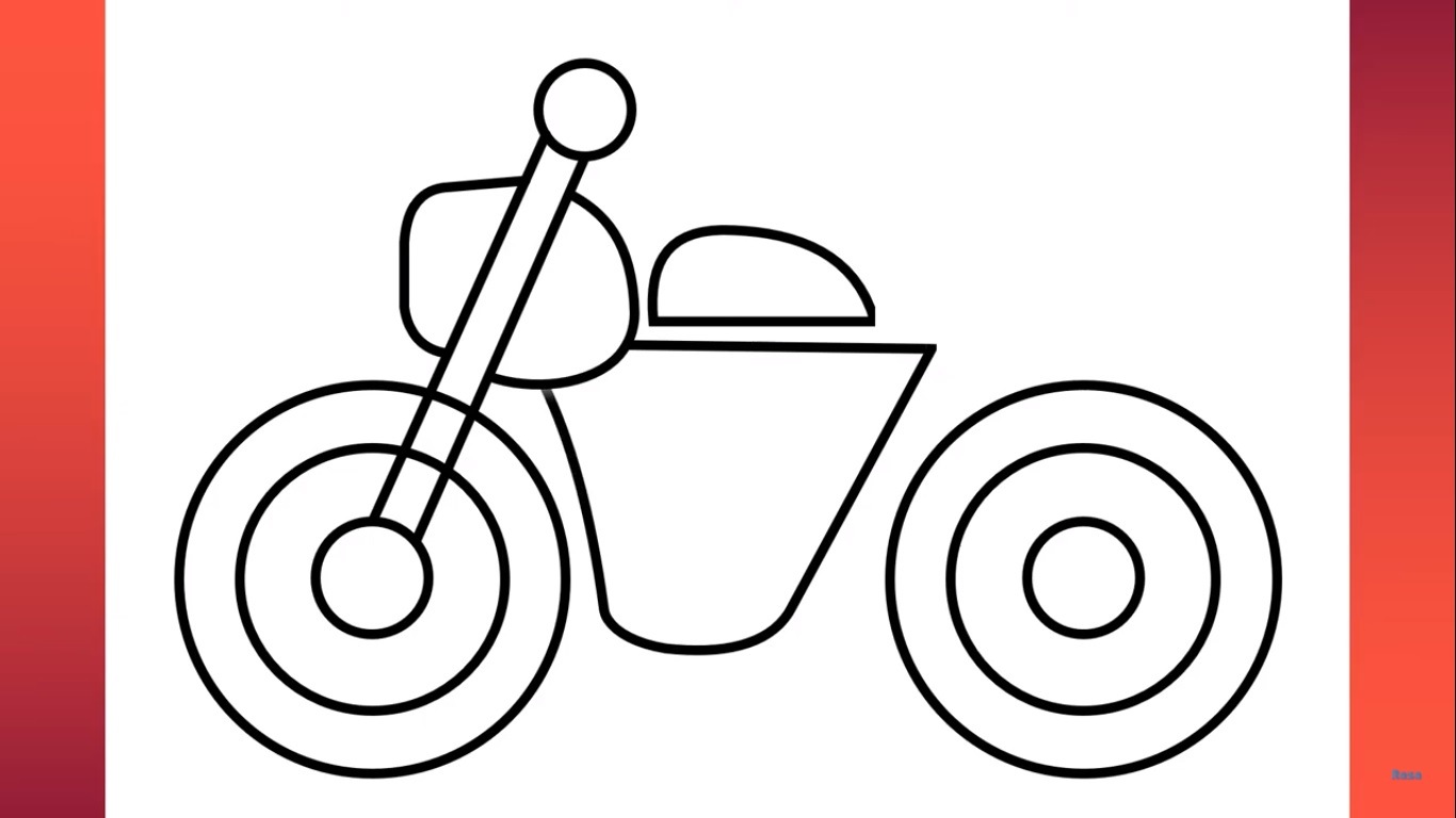 12 Langkah Cara Menggambar Sepeda Motor