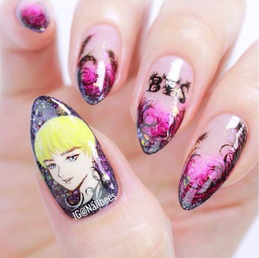 10 Inspirasi Nail Art Fans K-Pop, Desainnya Keren Banget
