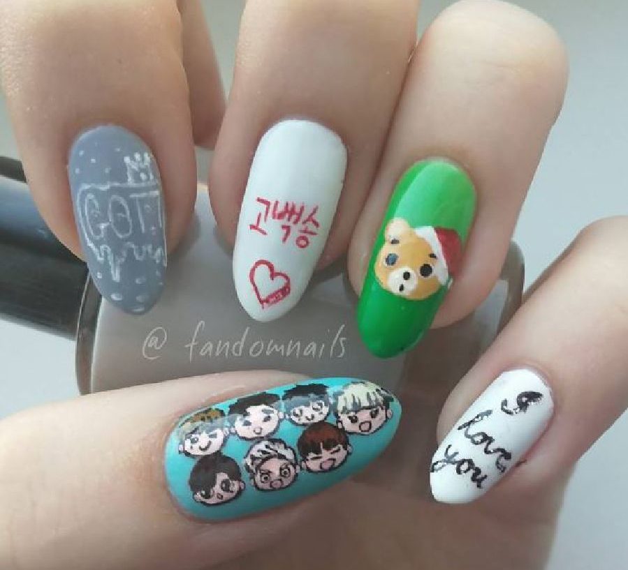 10 Inspirasi Nail Art Fans K-Pop, Desainnya Keren Banget