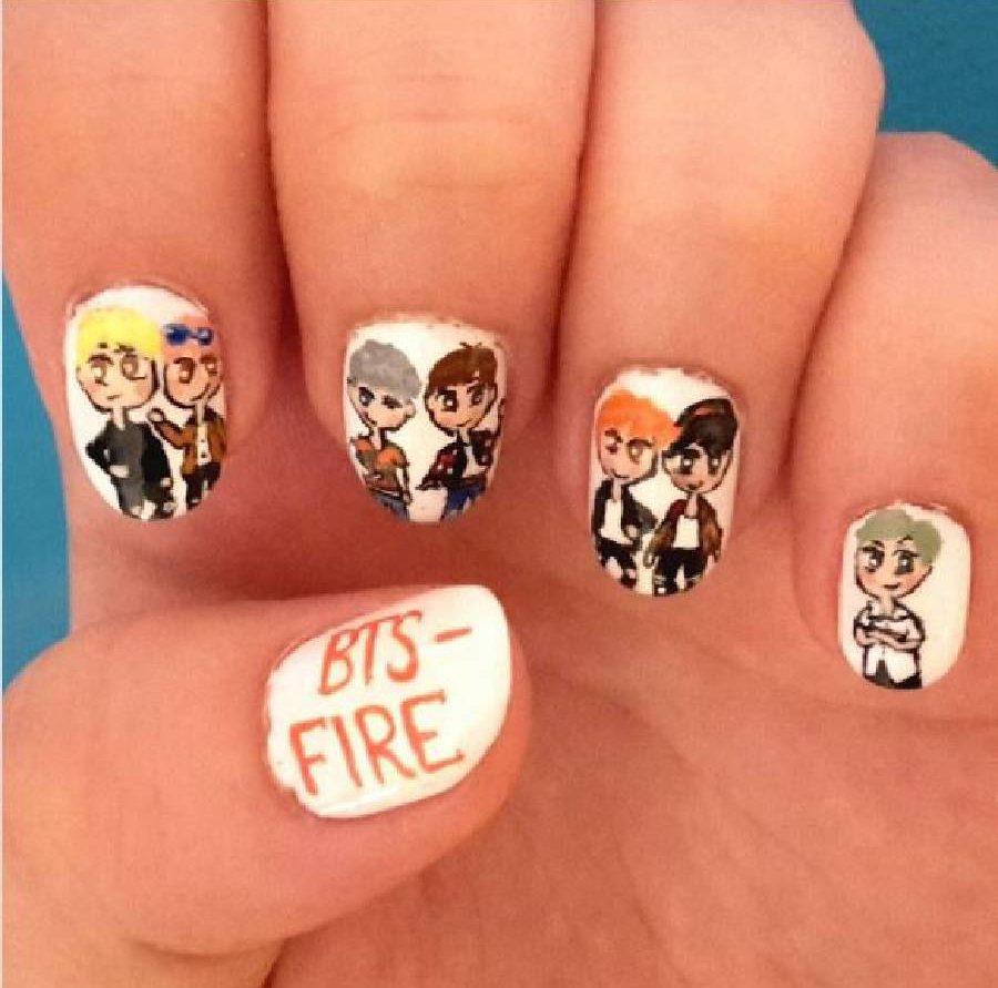 10 Inspirasi Nail Art Fans K-Pop, Desainnya Keren Banget