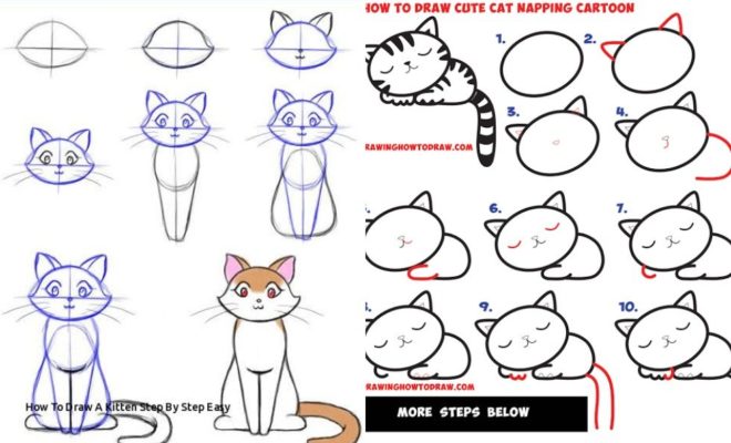 Menggambar kucing lucu