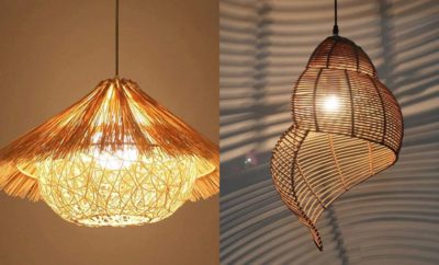 Bahan Alami, 10 Kreasi Lampu Gantung dari Rotan