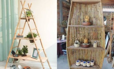 10 Desain Rak Bambu untuk Berbagai Kebutuhan, Tampak Alami