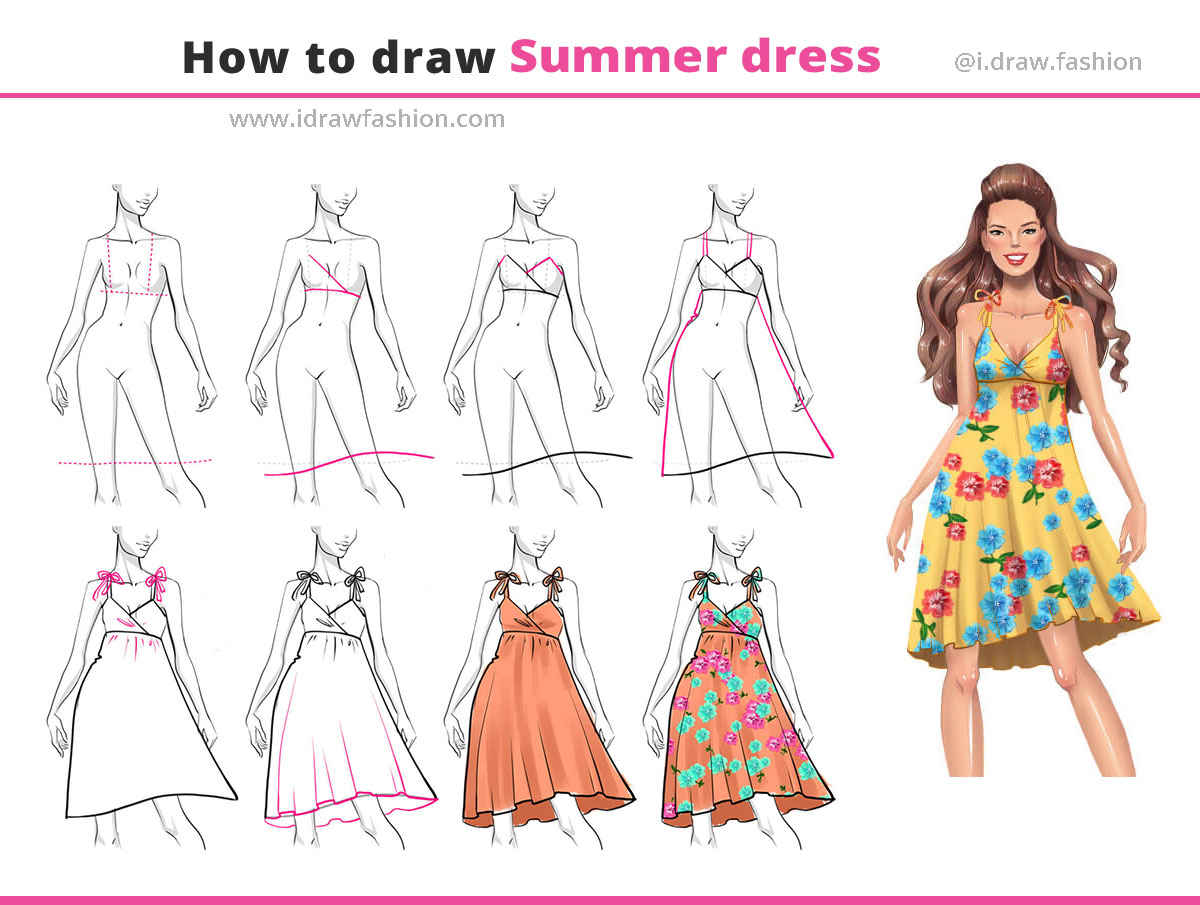 10 Cara Menggambar Gaun Panjang untuk Desainer Pemula